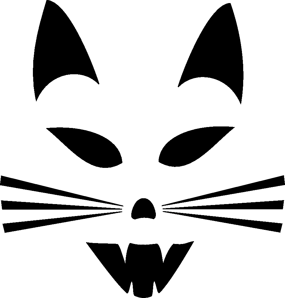 easy pumpkin carving cat stencils